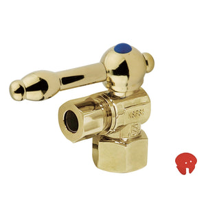 Vintage CC43102KL 1/2-Inch FIP x 3/8-Inch OD Comp Quarter-Turn Angle Stop Valve, Polished Brass