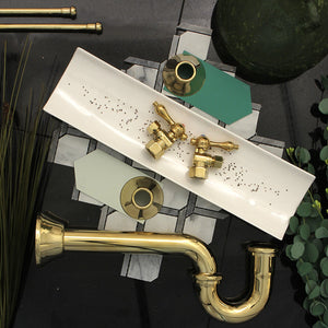 Trimscape CC43102LKB30 Traditional Plumbing Sink Trim Kit with P-Trap, Polished Brass