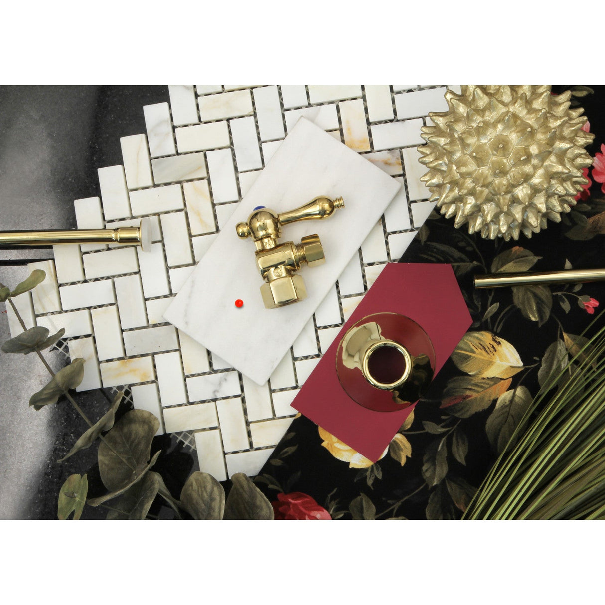 Trimscape CC43102TKF20 Traditional Plumbing Toilet Trim Kit, Polished Brass