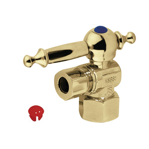 Vintage CC43102TL 1/2-Inch FIP x 3/8-Inch OD Comp Quarter-Turn Angle Stop Valve, Polished Brass