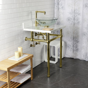 Trimscape CC43102VKB30 Traditional Plumbing Sink Trim Kit with P-Trap and Drain, Polished Brass