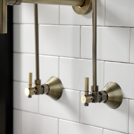 Trimscape CC43103DLLKB30 Contemporary Plumbing Sink Trim Kit with Bottle Trap, Antique Brass