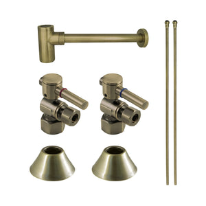 Trimscape CC43103DLLKB30 Contemporary Plumbing Sink Trim Kit with Bottle Trap, Antique Brass