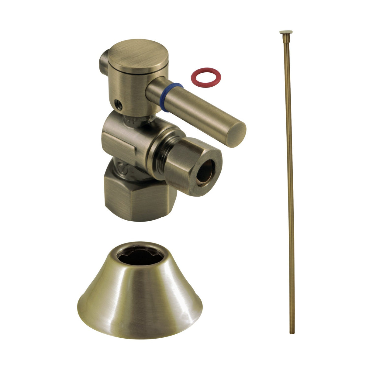 Trimscape CC43103DLTKF20 Contemporary Plumbing Toilet Trim Kit, Antique Brass