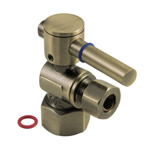 Concord CC43103DL 1/2-Inch FIP x 3/8-Inch OD Comp Quarter-Turn Angle Stop Valve, Antique Brass