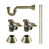 Trimscape CC43103LKB30 Traditional Plumbing Sink Trim Kit with P-Trap, Antique Brass