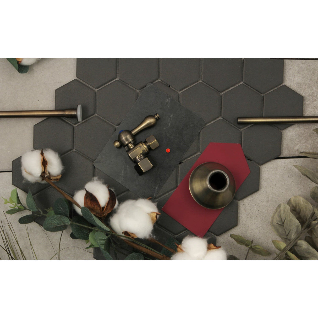 Trimscape CC43103TKF20 Traditional Plumbing Toilet Trim Kit, Antique Brass