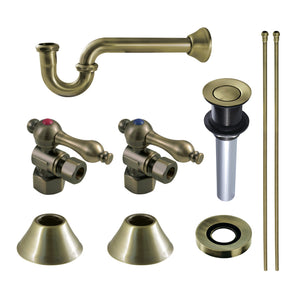 Trimscape CC43103VKB30 Traditional Plumbing Sink Trim Kit with P-Trap and Drain, Antique Brass