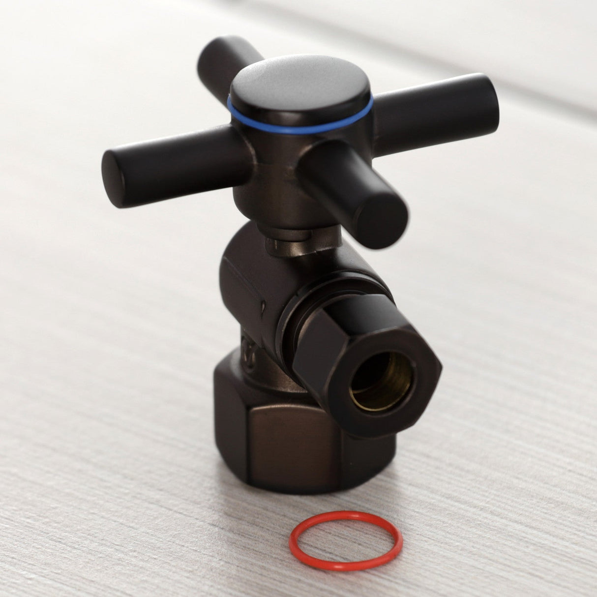 Concord CC43105DX 1/2-Inch FIP x 3/8-Inch OD Comp Quarter-Turn Angle Stop Valve, Oil Rubbed Bronze