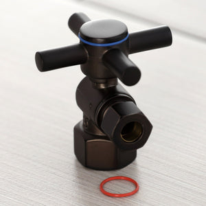 Concord CC43105DX 1/2-Inch FIP x 3/8-Inch OD Comp Quarter-Turn Angle Stop Valve, Oil Rubbed Bronze