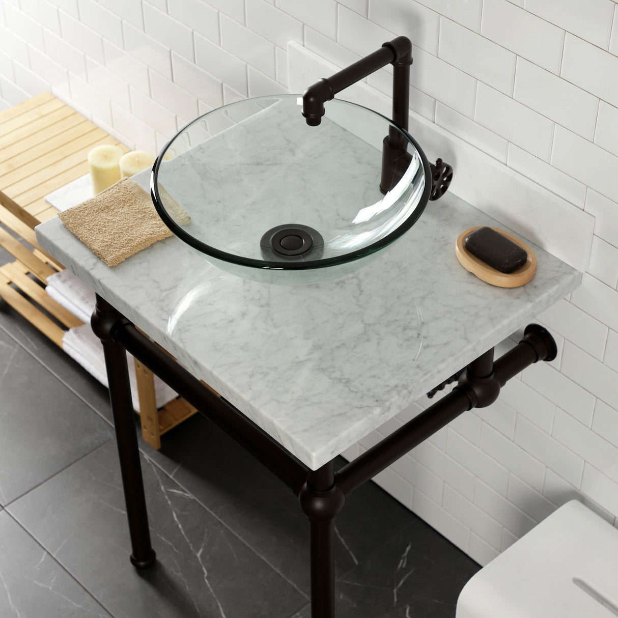 Trimscape CC43105VKB30 Traditional Plumbing Sink Trim Kit with P-Trap and Drain, Oil Rubbed Bronze