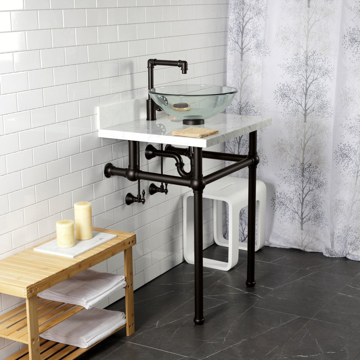 Trimscape CC43105VKB30 Traditional Plumbing Sink Trim Kit with P-Trap and Drain, Oil Rubbed Bronze