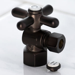 Vintage CC43105X 1/2-Inch FIP x 3/8-Inch OD Comp Quarter-Turn Angle Stop Valve, Oil Rubbed Bronze