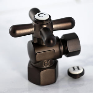Vintage CC43105X 1/2-Inch FIP x 3/8-Inch OD Comp Quarter-Turn Angle Stop Valve, Oil Rubbed Bronze