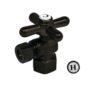 Vintage CC43105X 1/2-Inch FIP x 3/8-Inch OD Comp Quarter-Turn Angle Stop Valve, Oil Rubbed Bronze