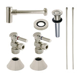Trimscape CC43106DLVKB30 Contemporary Plumbing Sink Trim Kit with Bottle Trap and Drain, Polished Nickel