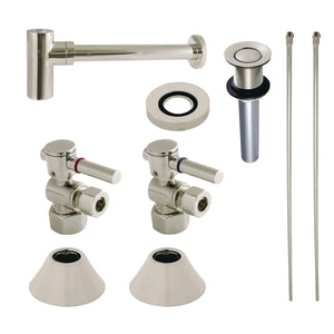 Trimscape CC43106DLVKB30 Contemporary Plumbing Sink Trim Kit with Bottle Trap and Drain, Polished Nickel