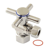 Concord CC43106DX 1/2-Inch FIP x 3/8-Inch OD Comp Quarter-Turn Angle Stop Valve, Polished Nickel