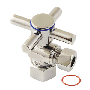 Concord CC43106DX 1/2-Inch FIP x 3/8-Inch OD Comp Quarter-Turn Angle Stop Valve, Polished Nickel