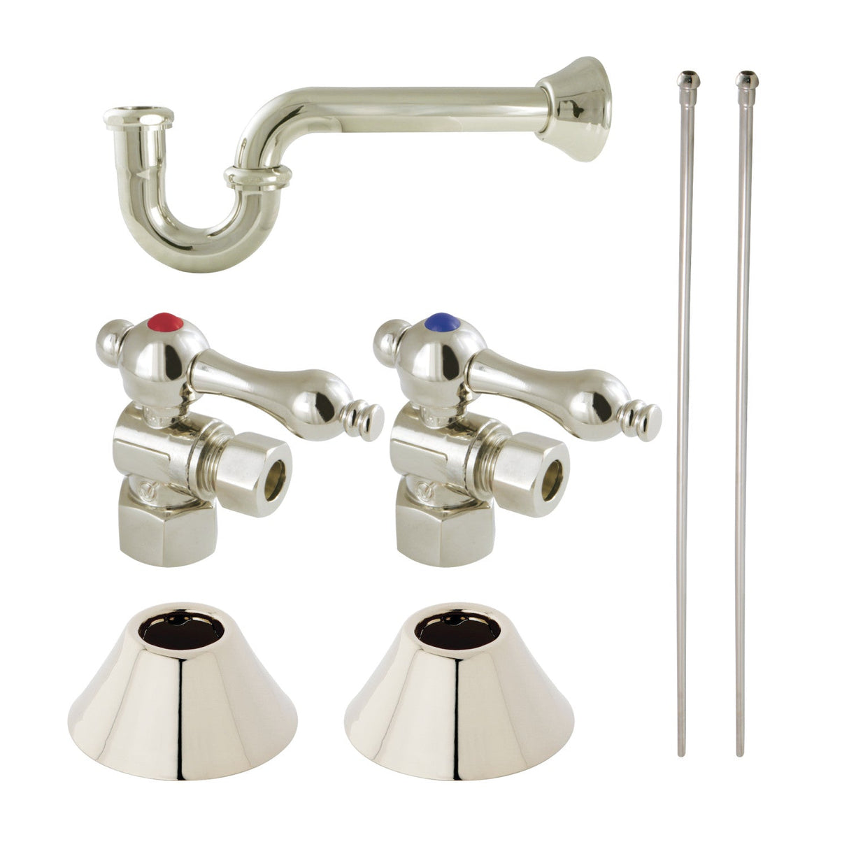 Trimscape CC43106LKB30 Traditional Plumbing Sink Trim Kit with P-Trap, Polished Nickel