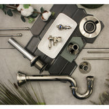 Trimscape CC43106VKB30 Traditional Plumbing Sink Trim Kit with P-Trap and Drain, Polished Nickel