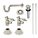 Trimscape CC43106VKB30 Traditional Plumbing Sink Trim Kit with P-Trap and Drain, Polished Nickel