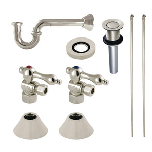 Trimscape CC43106VKB30 Traditional Plumbing Sink Trim Kit with P-Trap and Drain, Polished Nickel
