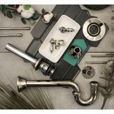 Trimscape CC43106VOKB30 Traditional Plumbing Sink Trim Kit with P-Trap and Overflow Drain, Polished Nickel