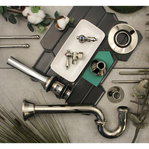 Trimscape CC43106VOKB30 Traditional Plumbing Sink Trim Kit with P-Trap and Overflow Drain, Polished Nickel