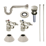 Trimscape CC43106VOKB30 Traditional Plumbing Sink Trim Kit with P-Trap and Overflow Drain, Polished Nickel