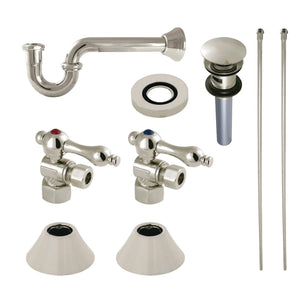 Trimscape CC43106VOKB30 Traditional Plumbing Sink Trim Kit with P-Trap and Overflow Drain, Polished Nickel