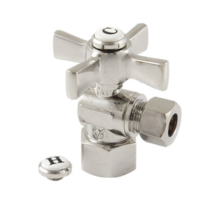 Millennium CC43106ZX 1/2-Inch FIP x 3/8-Inch OD Comp Quarter-Turn Angle Stop Valve, Polished Nickel
