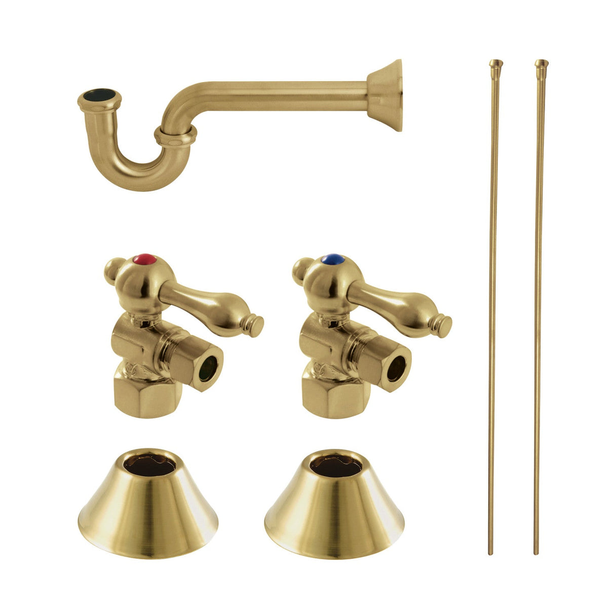 Trimscape CC43107LKB30 Traditional Plumbing Sink Trim Kit with P-Trap, Brushed Brass