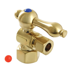 Vintage CC43107 1/2-Inch FIP x 3/8-Inch OD Comp Quarter-Turn Angle Stop Valve, Brushed Brass