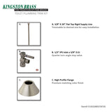 Trimscape CC43108DLTKF20 Contemporary Plumbing Toilet Trim Kit, Brushed Nickel