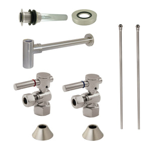Trimscape CC43108DLVKB30 Contemporary Plumbing Sink Trim Kit with Bottle Trap and Drain, Brushed Nickel