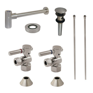 Trimscape CC43108DLVOKB30 Contemporary Plumbing Sink Trim Kit with Bottle Trap and Overflow Drain, Brushed Nickel