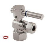 Concord CC43108DL 1/2-Inch FIP x 3/8-Inch OD Comp Quarter-Turn Angle Stop Valve, Brushed Nickel