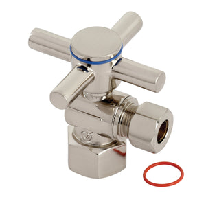 Concord CC43108DX 1/2-Inch FIP x 3/8-Inch OD Comp Quarter-Turn Angle Stop Valve, Brushed Nickel