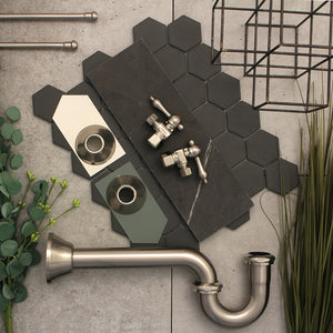 Trimscape CC43108LKB30 Traditional Plumbing Sink Trim Kit with P-Trap, Brushed Nickel