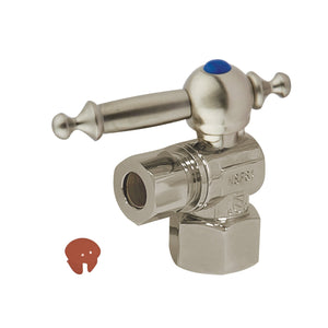 Vintage CC43108TL 1/2-Inch FIP x 3/8-Inch OD Comp Quarter-Turn Angle Stop Valve, Brushed Nickel