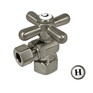 Vintage CC43108X 1/2-Inch FIP x 3/8-Inch OD Comp Quarter-Turn Angle Stop Valve, Brushed Nickel