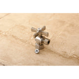 Millennium CC43108ZX 1/2-Inch FIP x 3/8-Inch OD Comp Quarter-Turn Angle Stop Valve, Brushed Nickel