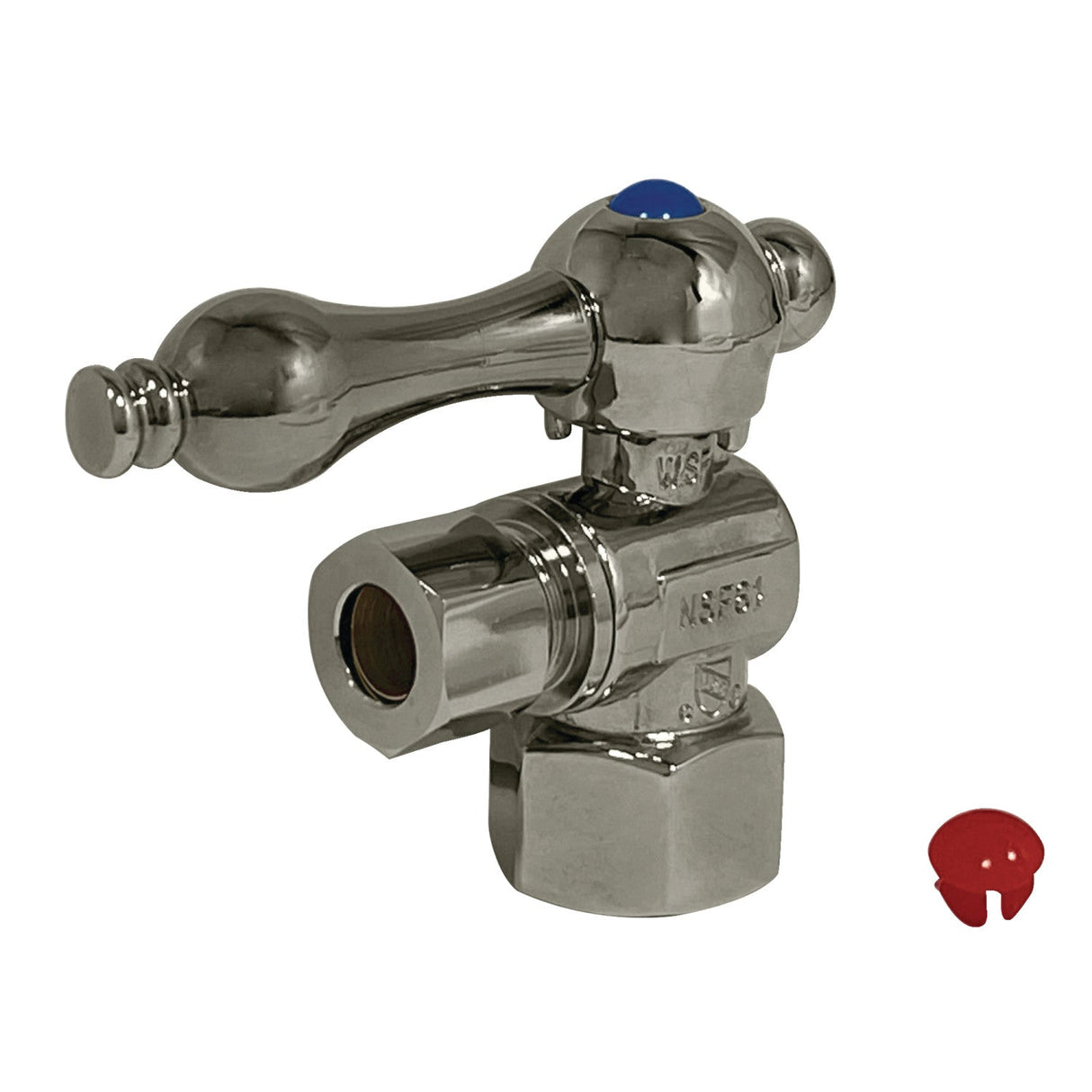Vintage CC43108 1/2-Inch FIP x 3/8-Inch OD Comp Quarter-Turn Angle Stop Valve, Brushed Nickel