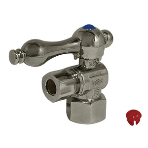 Vintage CC43108 1/2-Inch FIP x 3/8-Inch OD Comp Quarter-Turn Angle Stop Valve, Brushed Nickel