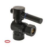 Concord CC43200DL 1/2-Inch Sweat x 3/8-Inch OD Comp Quarter-Turn Angle Stop Valve, Matte Black