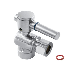 Concord CC43201DL 1/2-Inch Sweat x 3/8-Inch OD Comp Quarter-Turn Angle Stop Valve, Polished Chrome