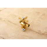 Millennium CC43202ZX 1/2-Inch Sweat x 3/8-Inch OD Comp Quarter-Turn Angle Stop Valve, Polished Brass