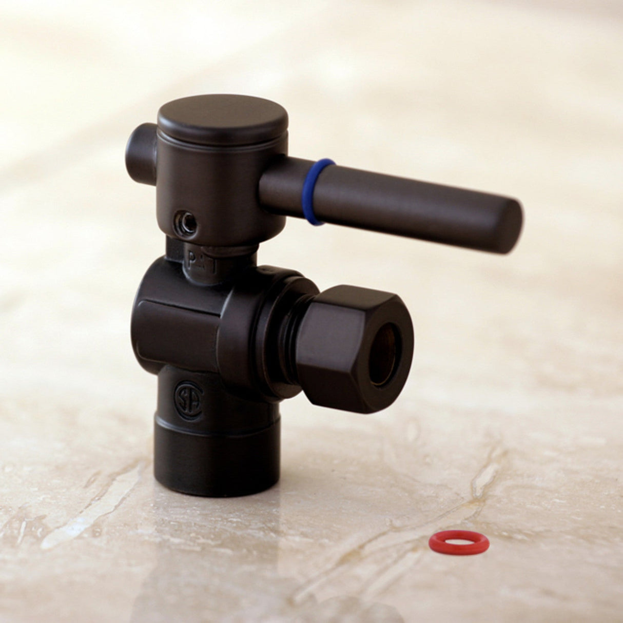 Concord CC43205DL 1/2-Inch Sweat x 3/8-Inch OD Comp Quarter-Turn Angle Stop Valve, Oil Rubbed Bronze