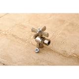 Millennium CC43208ZX 1/2-Inch Sweat x 3/8-Inch OD Comp Quarter-Turn Angle Stop Valve, Brushed Nickel